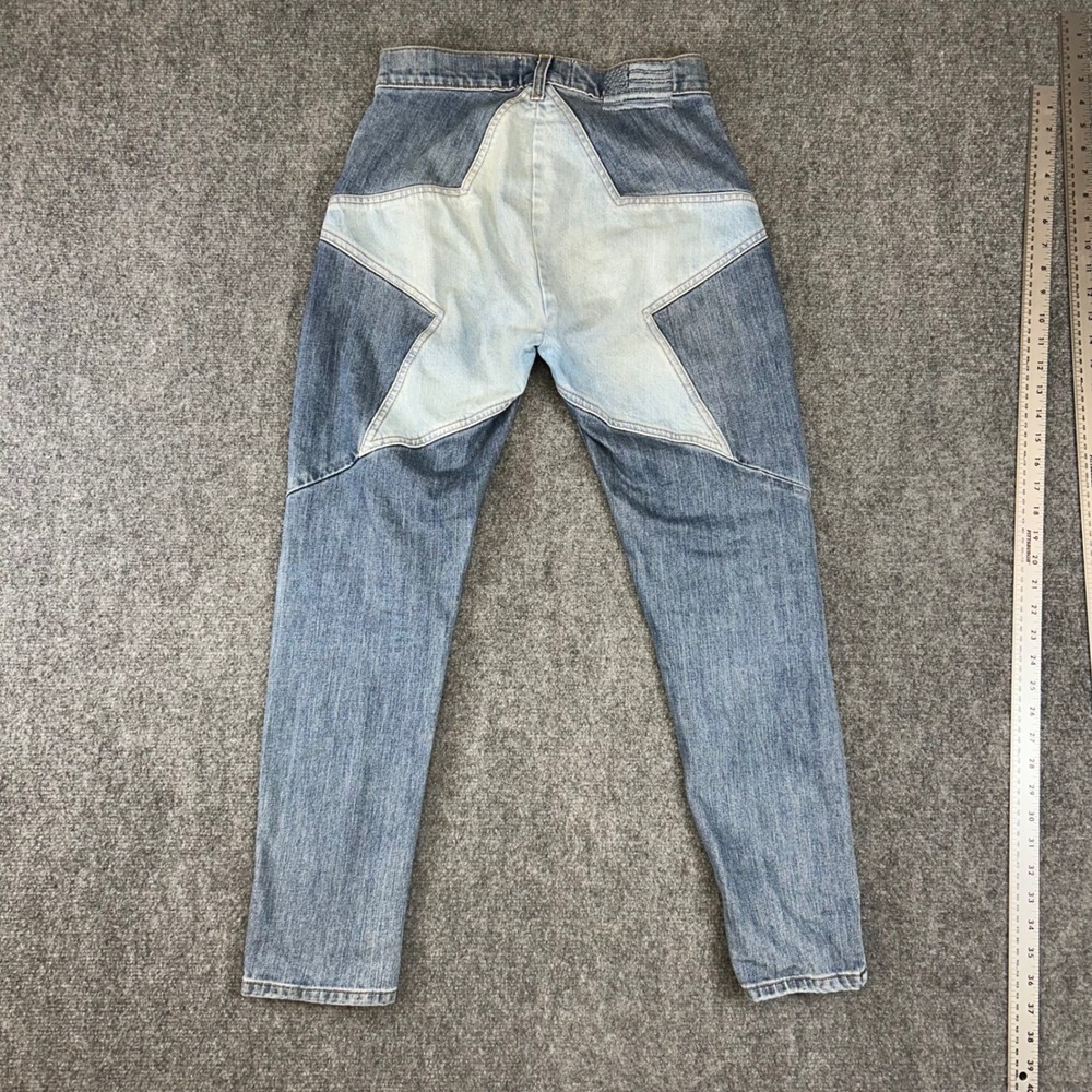 Revice Denim Starman Jeans Medium Wash Star Patch High Waisted Size 27